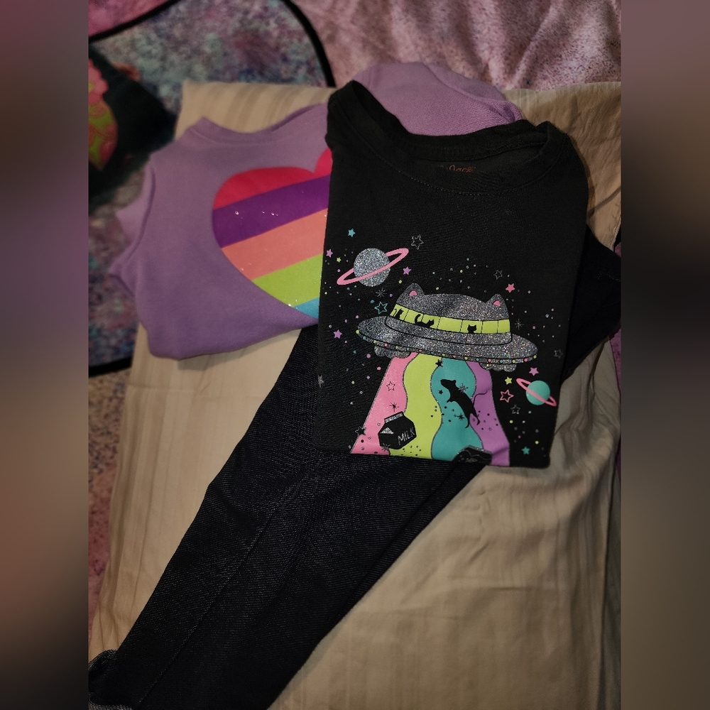 New 4T Jeggings + 2 Shirts